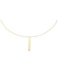 Gouden collier met long bar JKN24414