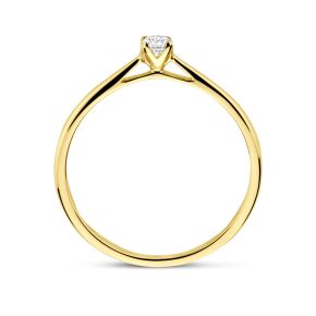 Gouden ring 3mm LG0.10GH/SI mt16.5 4033680