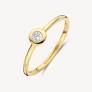 Gouden ring zirkonia rond 1273YZI/52