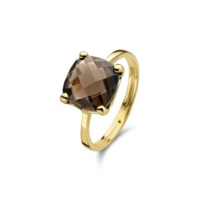 Jarrél gouden ring met rookkwarts mt55 4Y7159SQS