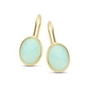 Jarrel gouden oorhangers met amazonite 4Y8417AZS