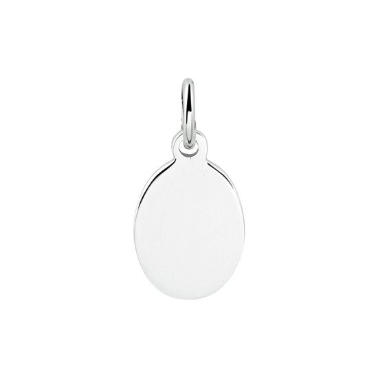 Zilveren hanger ovaal plaatje 1333357