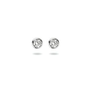 Zilveren oorstekers zirkonia gladom 3.5mm 1307104