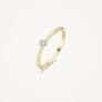 Gouden ring bicolor zirkonia 1186BZI/52