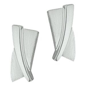 Zilveren oorstekers mat/glans 1326896