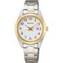 Seiko horloge dames staal/geel SUR466P1