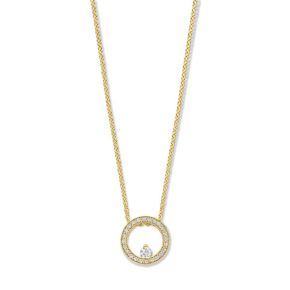 Gouden anker collier 1.5mm 42-45cm met circle deluxe Maxioro 11511