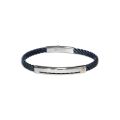 Br stalen armband blauw pvd en rose goud SK18B-M-19CM