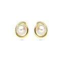Gouden oorstekers met zoetwaterparel 4034509