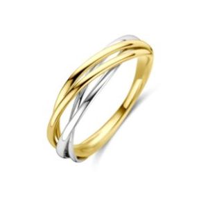 Gouden ring bicolor mt54 4209095