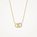 Gouden collier 2x rondje met zirkonia 3126YZI