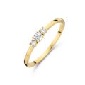 Gouden ring met 3x zirkonia mt50 4024506