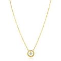 Zilveren collier geel verguld met zirkonia ZIC2816
