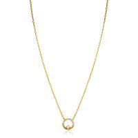 Zilveren collier geel verguld met zirkonia ZIC2725Y