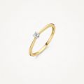 Gouden bicolor ring 0.06crt SI2 mt54 1621BDI/54