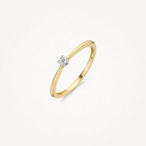 Gouden bicolor ring 0.06crt SI2 mt54 1621BDI/54