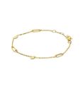 Gouden armband met ronde plaatjes en paperclip Beaux Arts 16-17-18cm JKB23254