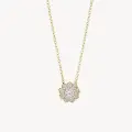 Gouden collier bloem met zirkonia 3196YZI