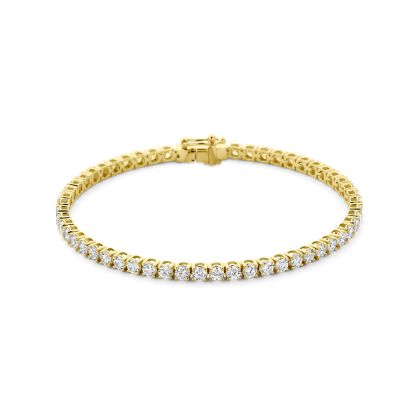Gouden tennisarmband 5ctF-VS+ 3mm 17,5cm 4035884