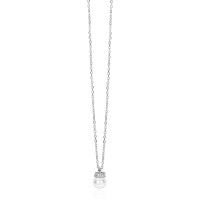 Zilveren collier met im parel en zirkonia ZIC2863