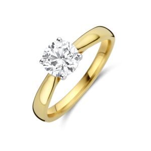 Gouden ring bicolor LG 1ct GH/SI mt54 4209115