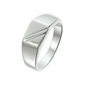 Zilveren monogramring mt56 1018306