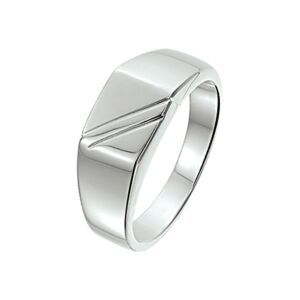 Zilveren monogramring mt56 1018306