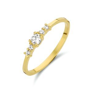 Gouden ring met 5x zirkonia mt58 4023716