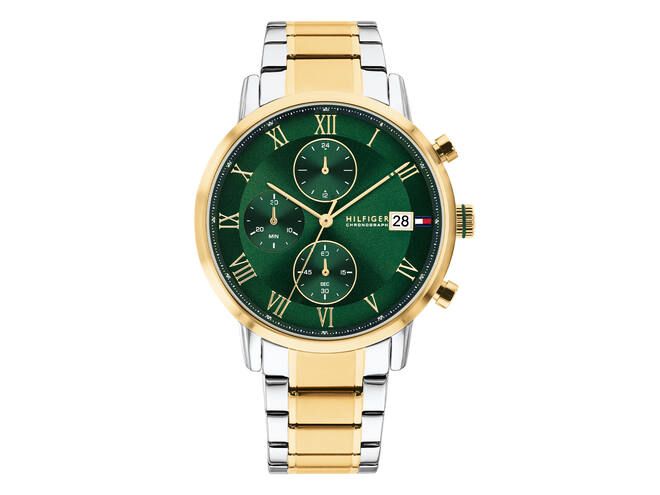 TH horloge heren staal-geel chrono TH1710798