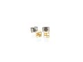 Boccia oorstekers titanium/geel 0518-04