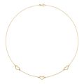 Gouden collier 3x hart JKN26.650