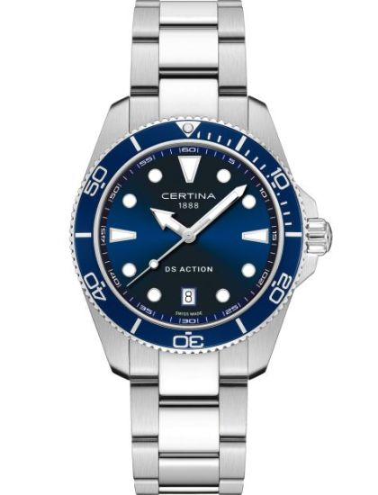 Certina horloge heren staal DS Action C0484101104100