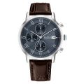 TH horloge heren staal/leer bruin chrono TH1710795
