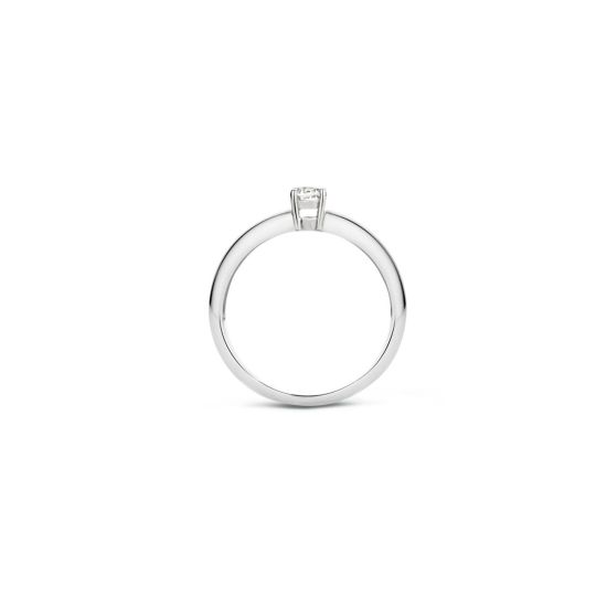 Witgouden ring zirkonia mt52