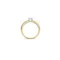 Gouden ring bicolor zirkonia 1129BZI/54