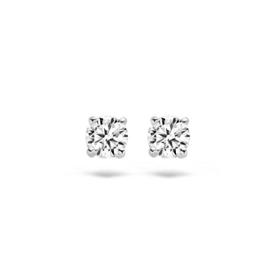 Blush witgouden oorsteker zirk 7014WZI 