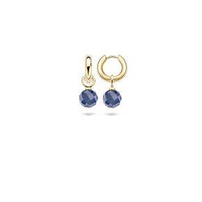 Blush gouden oorbelbedels blauw 9046YDB