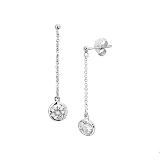 Zilveren oorhanger