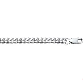 Zilveren gourmet collier 4.3mm 45cm
