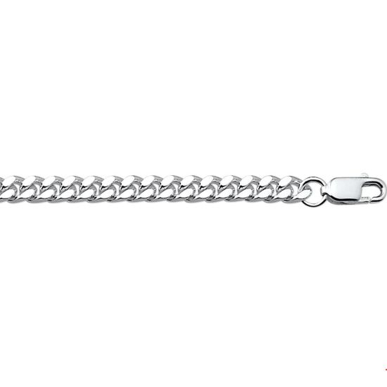 Zilveren gourmet collier 4.3mm 45cm
