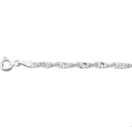 Zilveren armband singapore 2.25mm 18cm 1002229