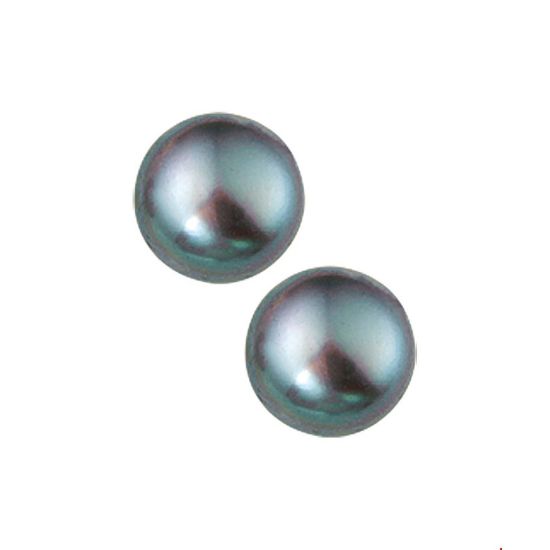 Zilveren parel oorknoppen gerhodineerd