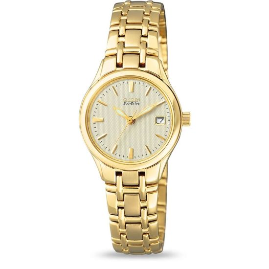 Citizen horloge dames staal/geel EW1262-55P