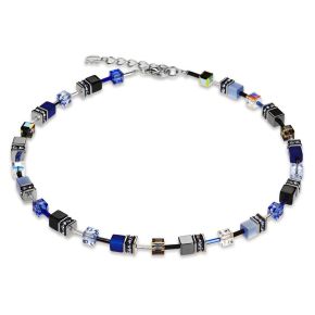 CdL collier blauw zilver kleur 4014/10-0712