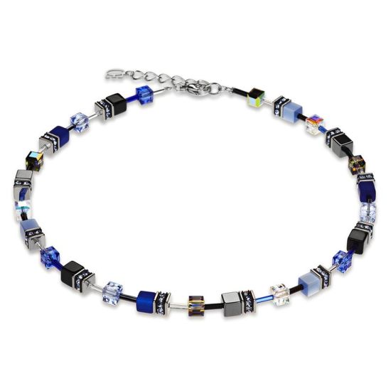 CdL collier blauw zilver kleur 4014/10-0712