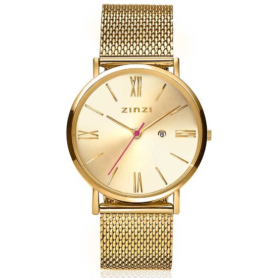 Zinzi horloge dames staal/geel Roman