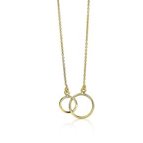 Gouden collier circle ZGC115