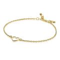 ZIlveren armband geel verguld met hartje ZIA1420G