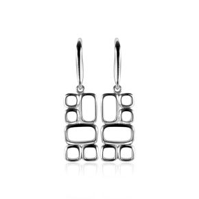 Zinzi Mart Visser zilvern oorhangers MVO3