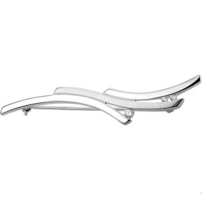 Zilveren broche zirkonia mat/glans 1008079